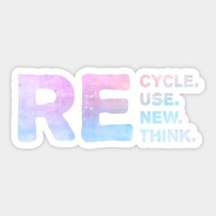 Recycle Reuse Renew Rethink For Earth Day Recycling 2023 Sticker